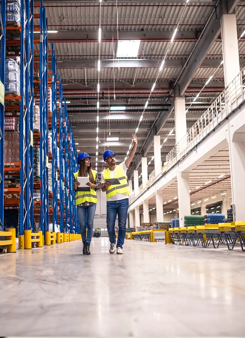 Mise en place du nettoyage d'un entrepôt logistique